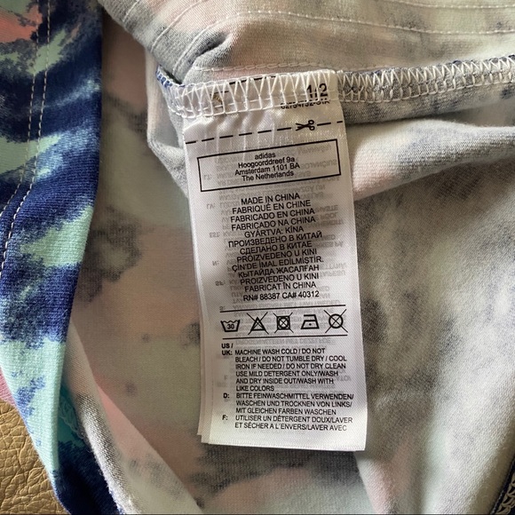 SOLD ADIDAS Originals sz 1X TIE DYE Tank Dress - Picture 6 of 6